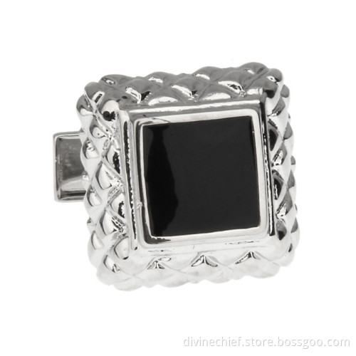 Make Custom Square Floral Designs Brass Cufflinks For Man's Suit Shirt